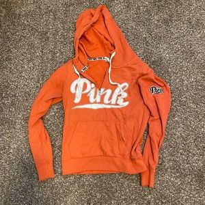 VS PINK Orange half-zip hoodie